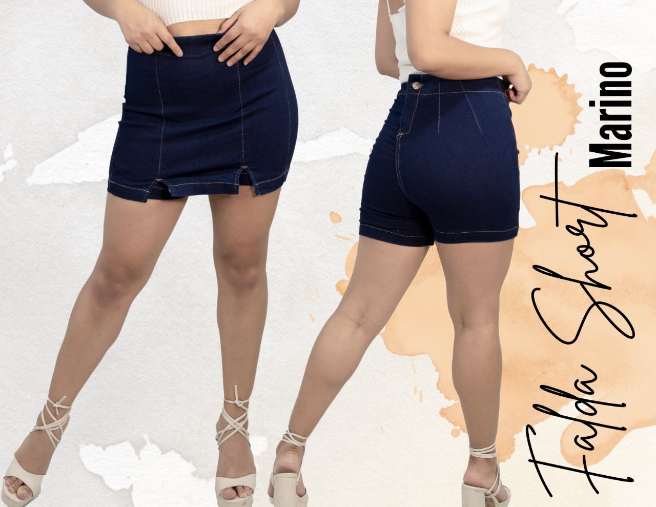Falda short marino
