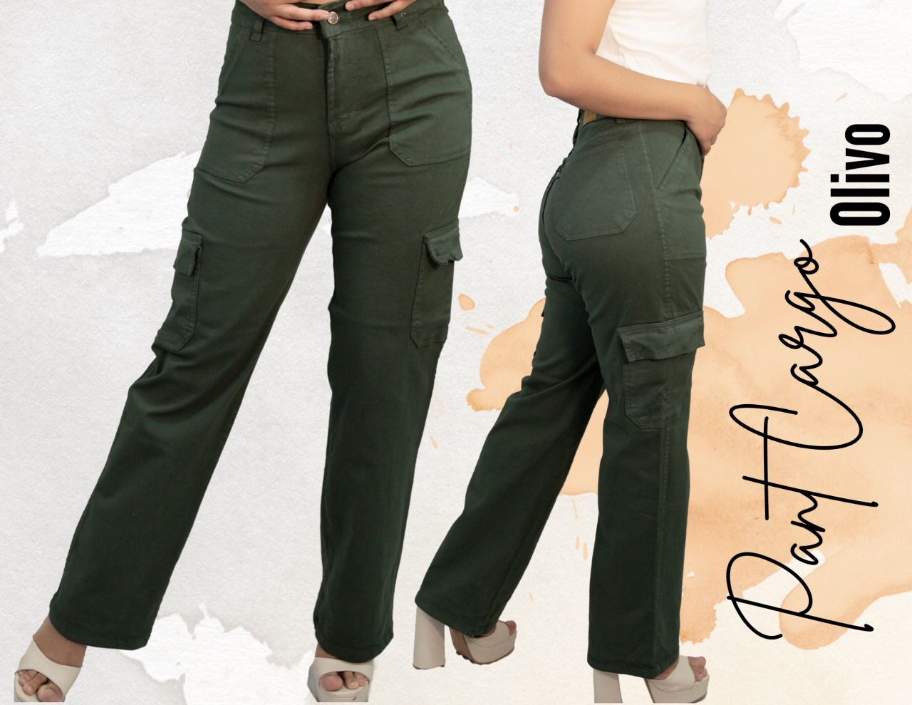 Pantalón cargo olivo