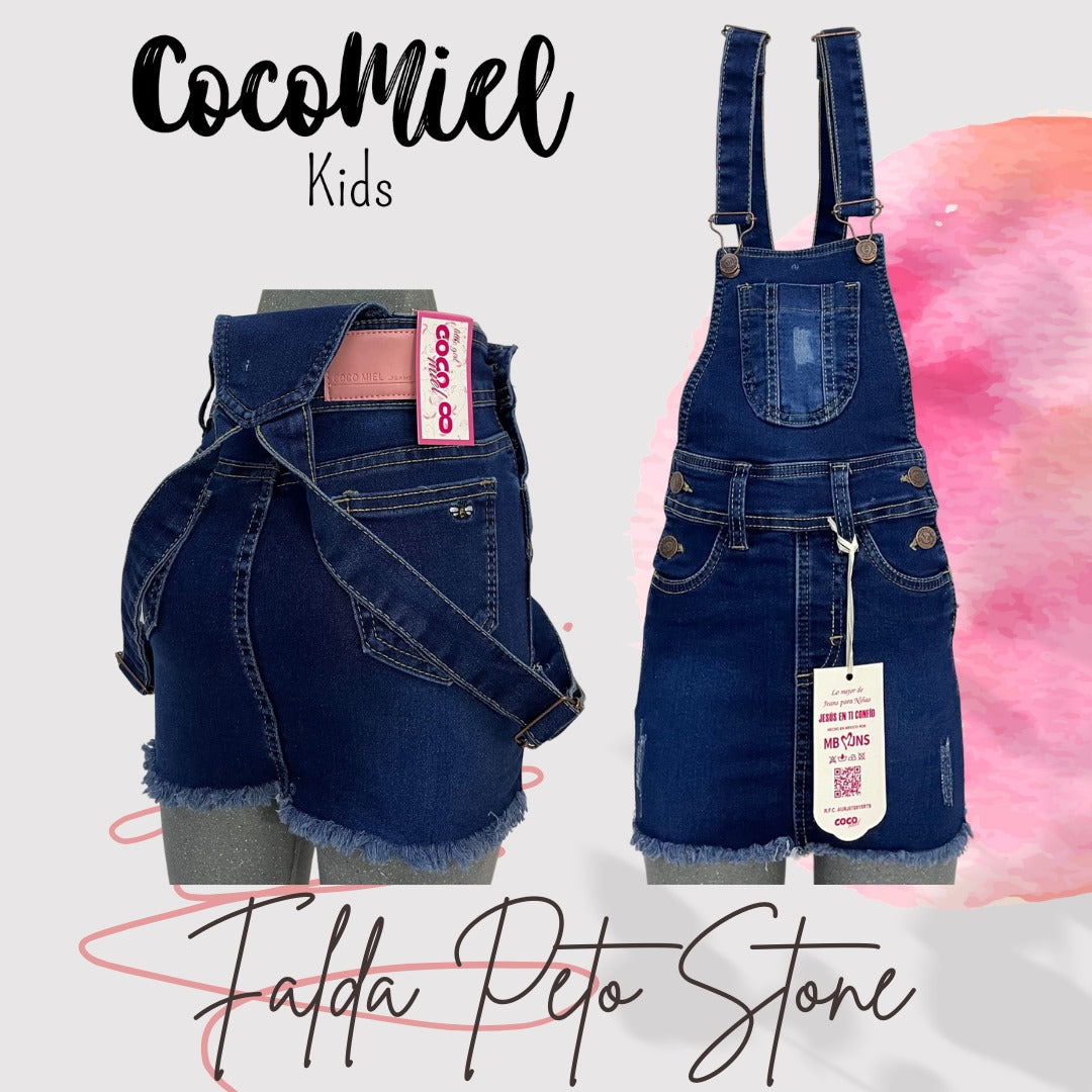 Niña falda peto stone