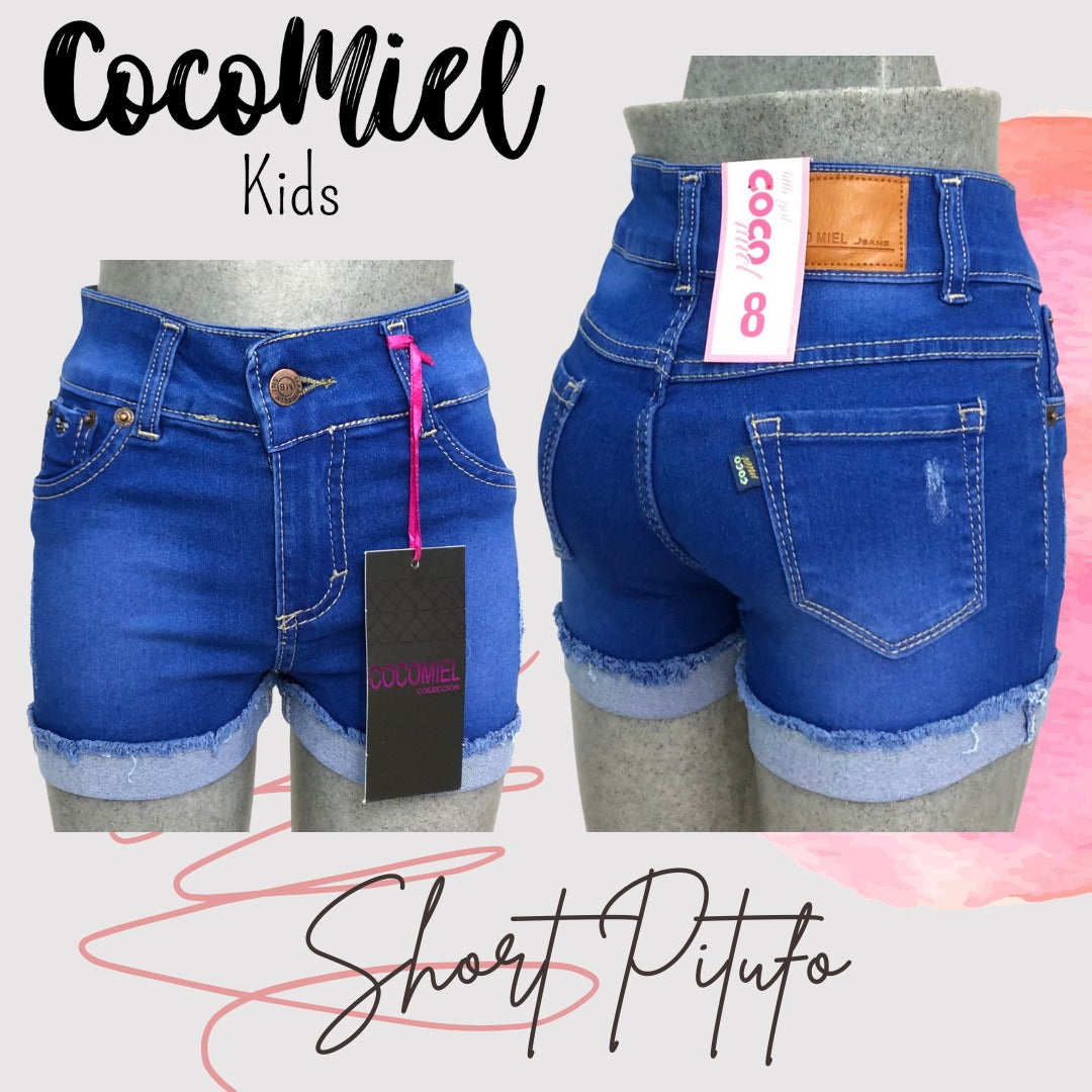 Niña short pitufo