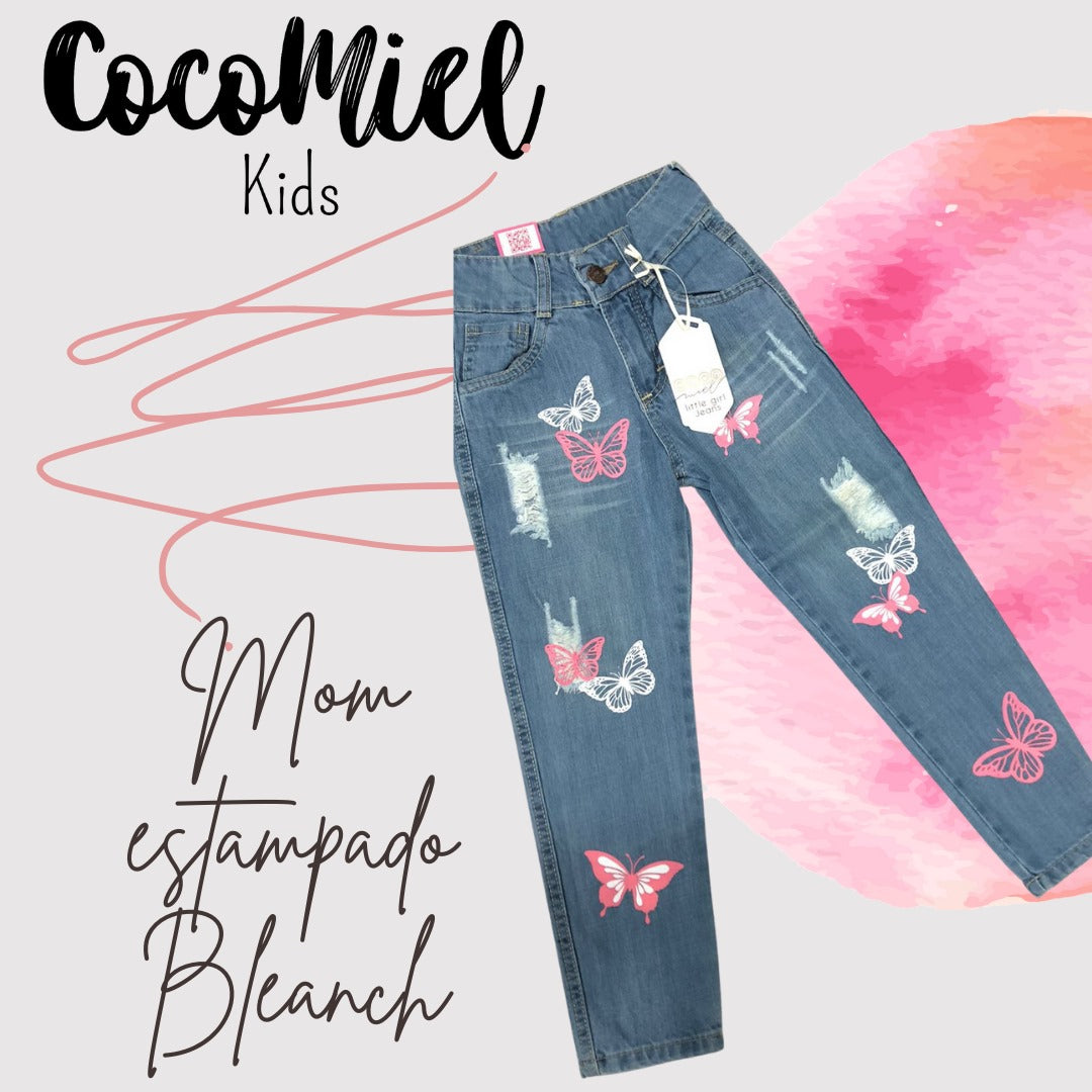 Niña mom estampado bleanch