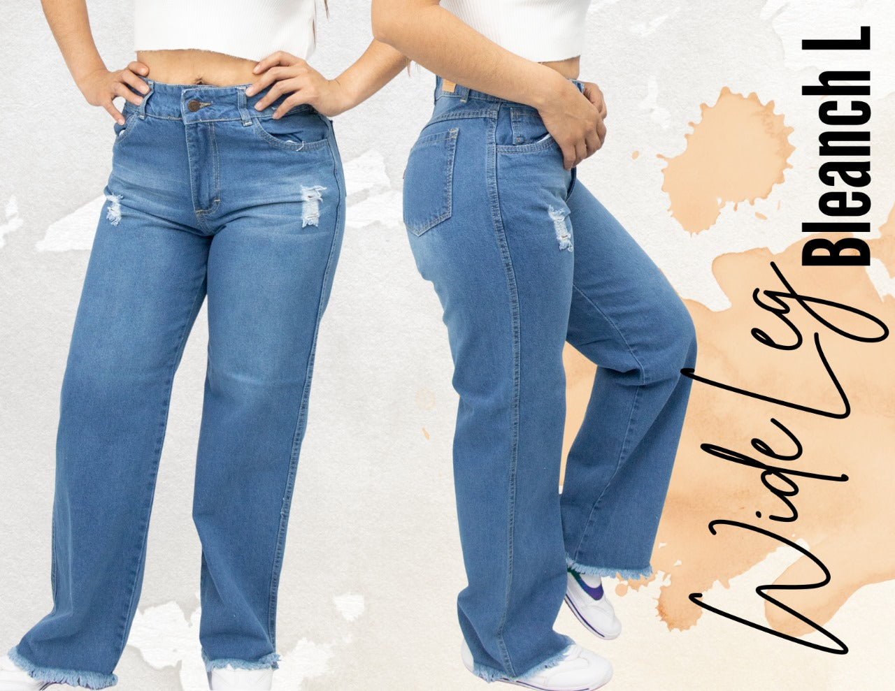 Wide leg bleanch liso